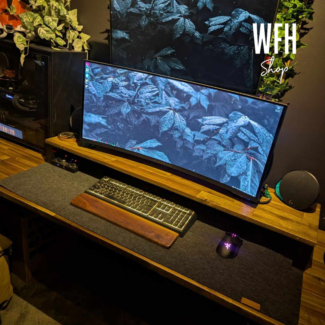 900 x 400 Dark Grey Felt Desk mat