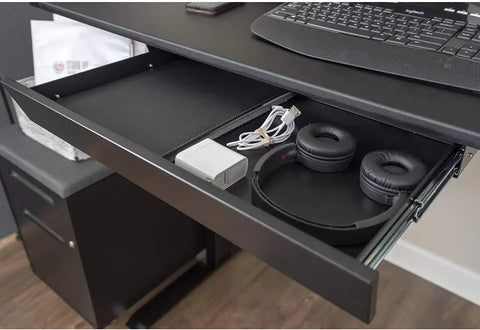 Under desk Sit Stand Drawer - slim Black or white