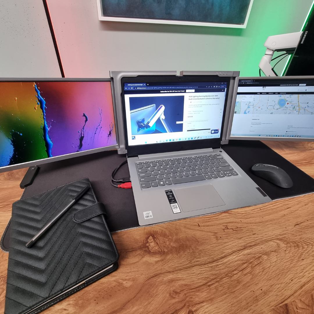 Portable Dual/Triple Laptop Screen - one cable - 2 displays! 14 & 15 inch Screens