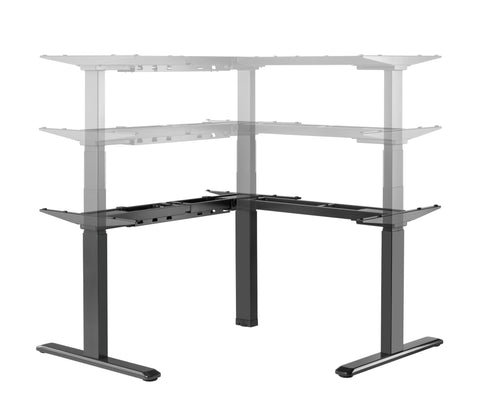 Triple Motor L-Shape Electric Sit-Stand Desk | WFH06-33D | Sit-Stand Desk with Gyro-Current Collision Avoidance