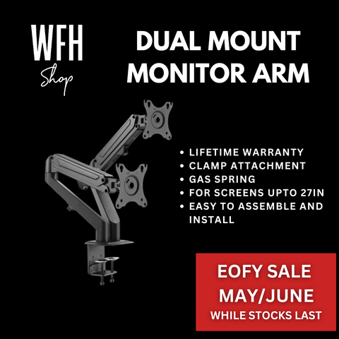 Home Office Starter Package - 1800 x 750 Desk I Ergo Chair I Cable Tray I Monitor Arms