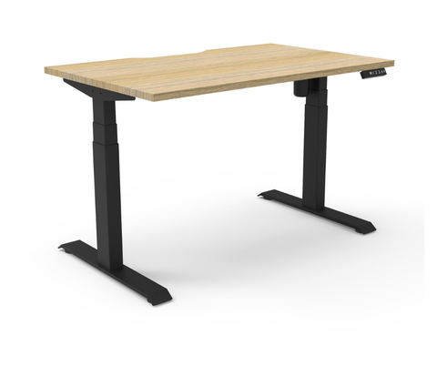 Home Office Starter I 1800 x 750 Electric Single Motor Desk & Dual Monitor Arms