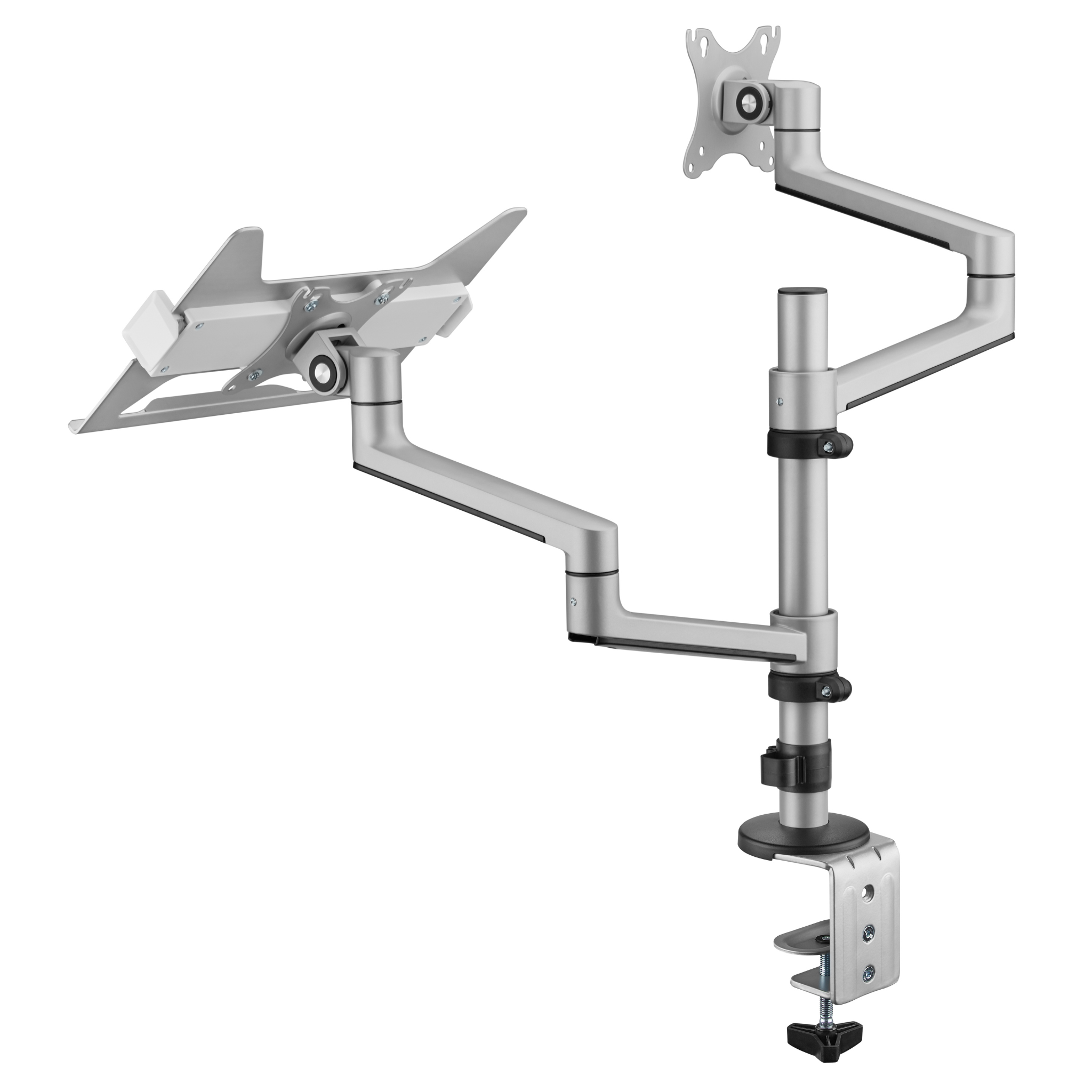 Premium Articulating Monitor Arm with Laptop Tray to suit 17" - 32" Monitors and 11.6" - 17.3" Laptops (Lifetime Warranty)