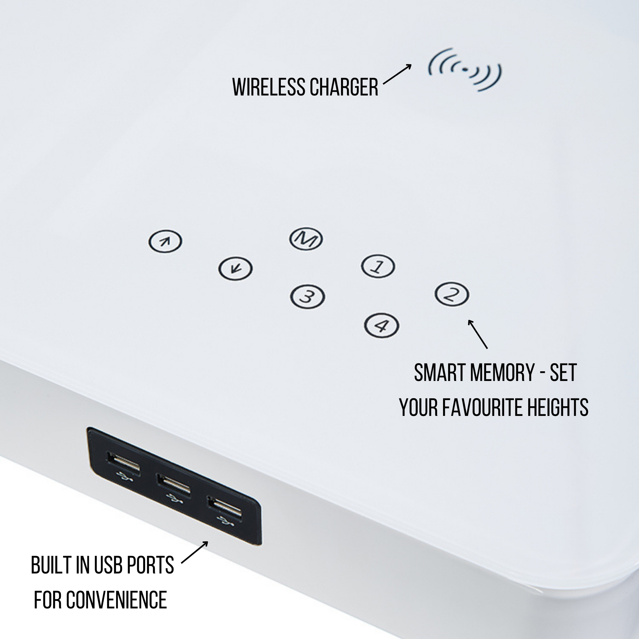 Ergonomic Sit Stand White Desk 1200 x 600 | Standing Up Desks | Sit Stand Desks in Perth | Home Office Desks | Corner Desks for Home Office | WFH SHOP