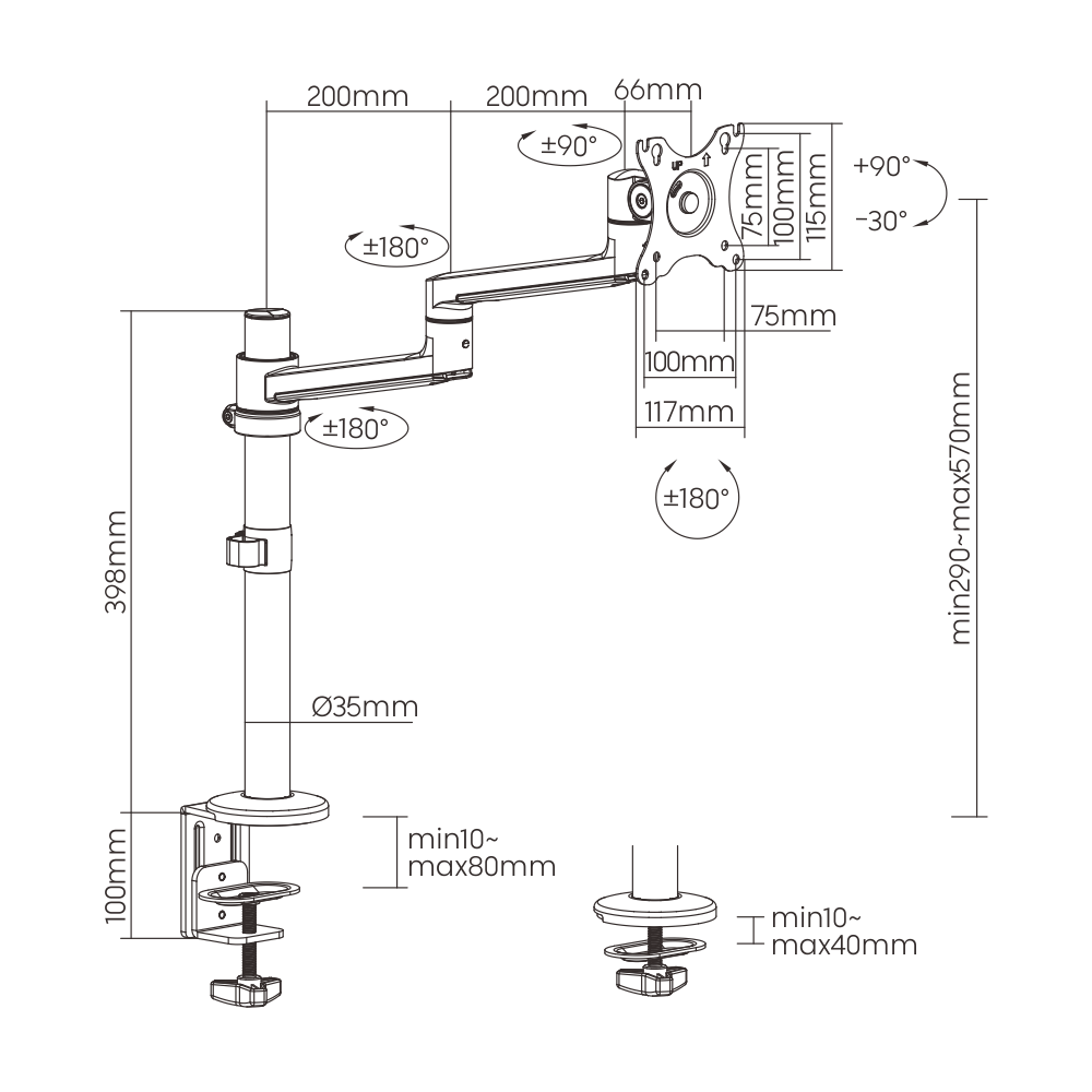 Structure Of Heavy-Duty Articulating Monitor Arm with Lifetime Guarantee