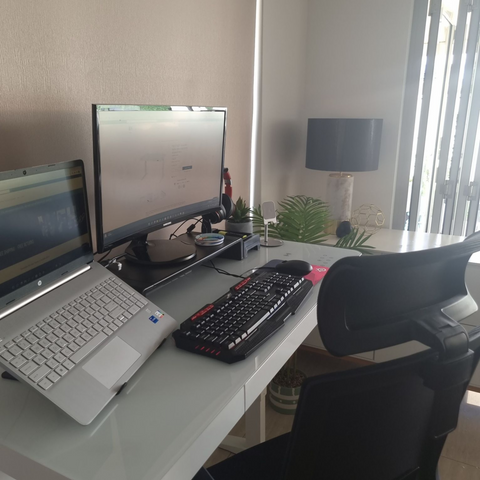 Ergonomic Sit Stand White Desk 1200 x 600