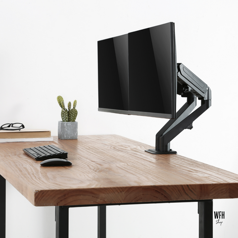 Home Office Starter Package - 1500 x 750 Desk I Chair I Cable Tray I Monitor Arms
